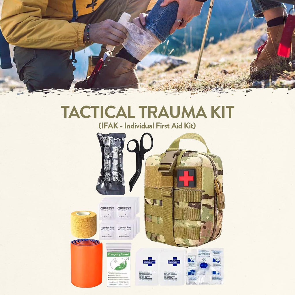 72 Hour Survival Kit Emergency Bug Out Bag with First Aid Water Filter Food and Tools 45L Tactical Backpack