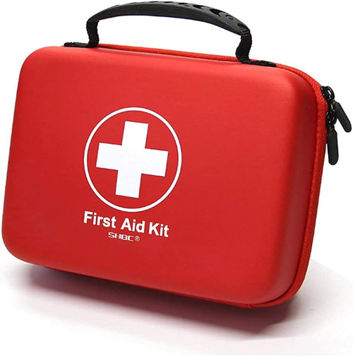 Compact First Aid Kit 228 Piece Waterproof EVA Case for Home Car Camping and Emergency Care