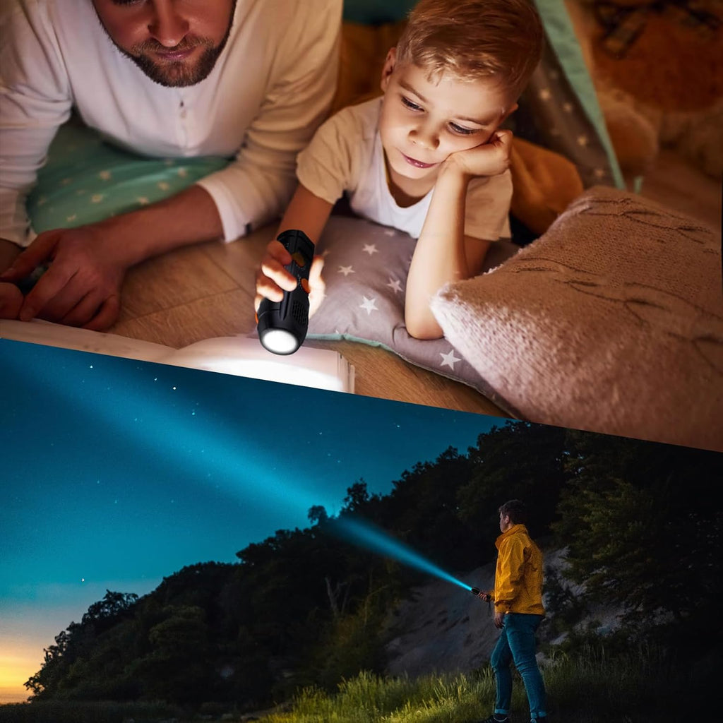 Emergency Hand Crank Radio Portable AM FM NOAA Weather Radio with Flashlight and SOS Alarm