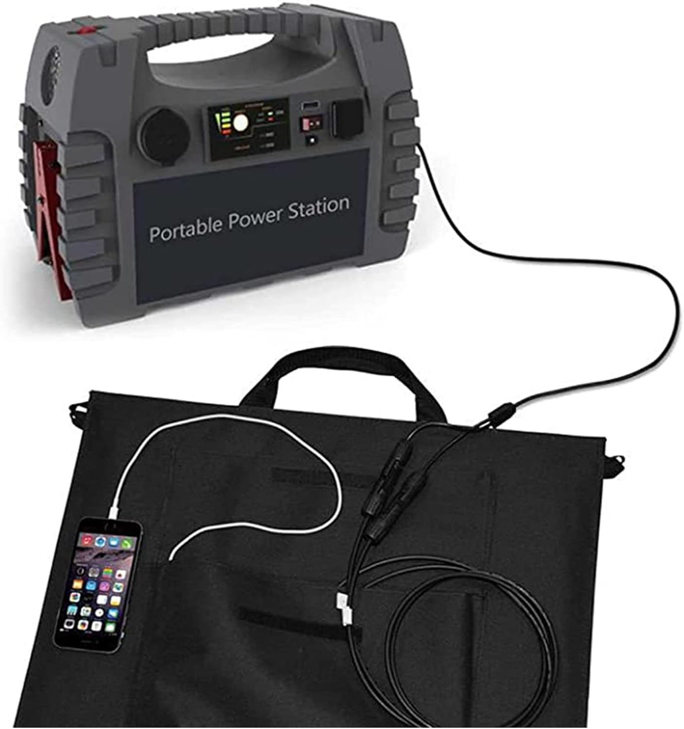 Portable Foldable Solar Panel Kit 200W Flexible Monocrystalline Panel for Camping Travel and RV Use